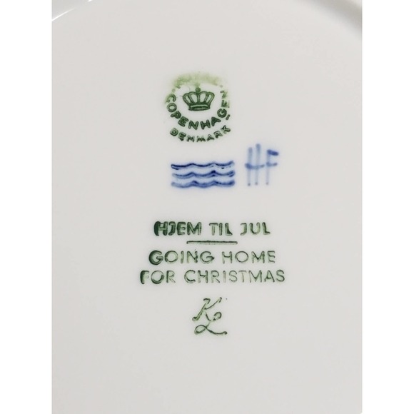 Plate Going Home for Christmas 1973 Royal Copenhagen Porcelain Denmark V… - Picture 12 of 12